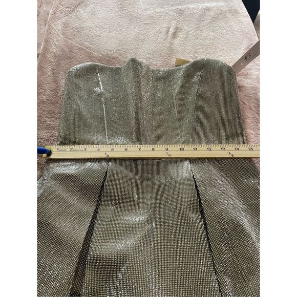 NWT Bronx and Banco Mariah Embellished Mini Cocktail Corset Dress- Diamond SZ 8L - Picture 11 of 15